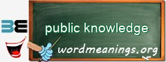 WordMeaning blackboard for public knowledge